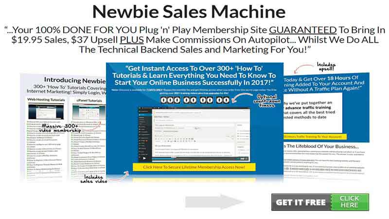 Newbie Sales Machine at a glance