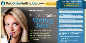 Paid Online Writings Jobs